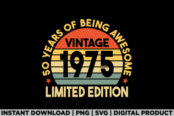 1975 Vintage 50th Birthday Dad Gift Tee Graphics