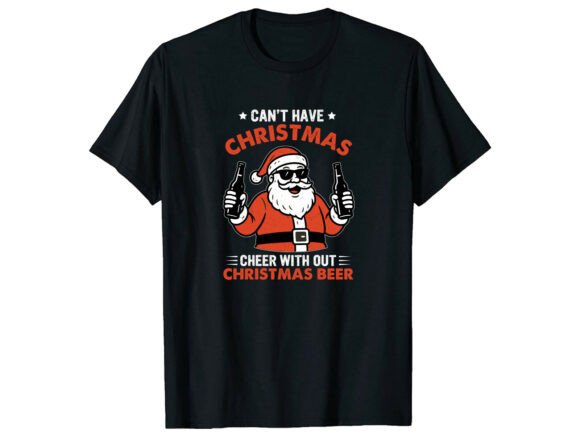 Christmas Beer Santa Cheer Funny T-Shirt Graphics