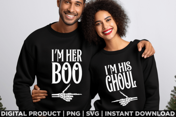 Couple Halloween His Ghoul Her Boo Match