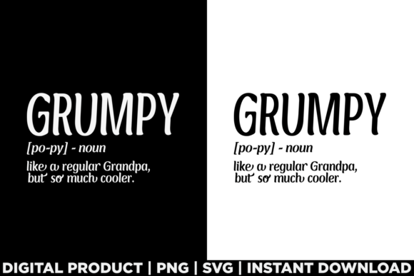 Fathers Day Grumpy Grandpa Noun Shirt Graphics