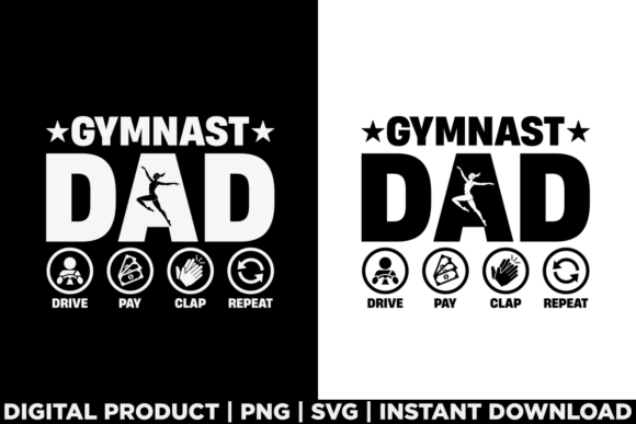 Fathers Day Gymnast Dad Proud Gymnastics Graphics