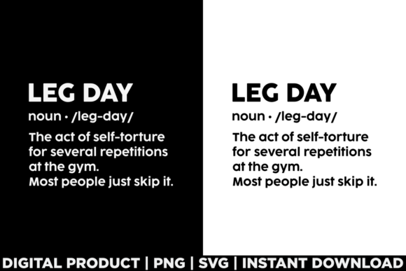 Gym Leg Day Definition Workout Fitness Graphics