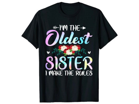 Oldest Sister Flower Family T-Shirt