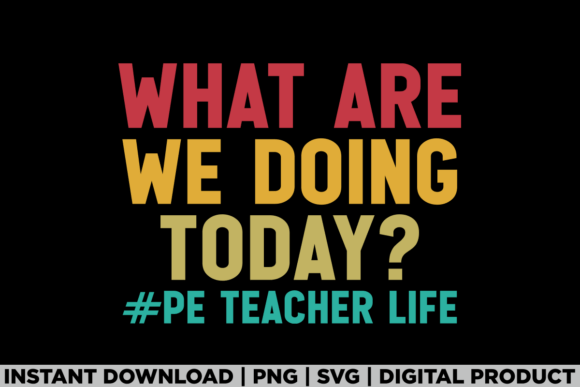 PE Teacher Life Funny What Are We Doing Graphics