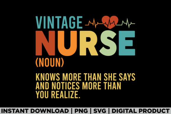 Vintage Nurse Definition Medical Nursing Graphics