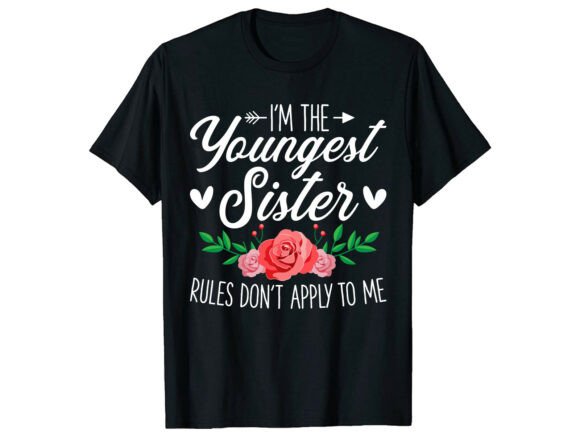 Youngest Sister Flower Family T-Shirt Graphics